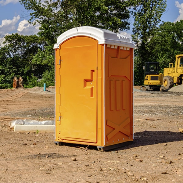 how often are the portable restrooms cleaned and serviced during a rental period in Hamilton City CA